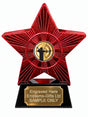 Red Superstar Archery Gold Resin Trophy 140 x 125mm (A12)
