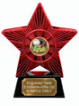 Red Superstar Baseball Resin Trophy 140 x 125mm (A12)