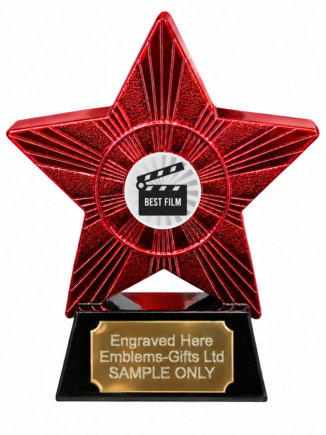 Red Superstar Best Film Resin Trophy 140 x 125mm (A12)