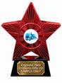 Red Superstar Biathlon Resin Trophy 140 x 125mm (A13)