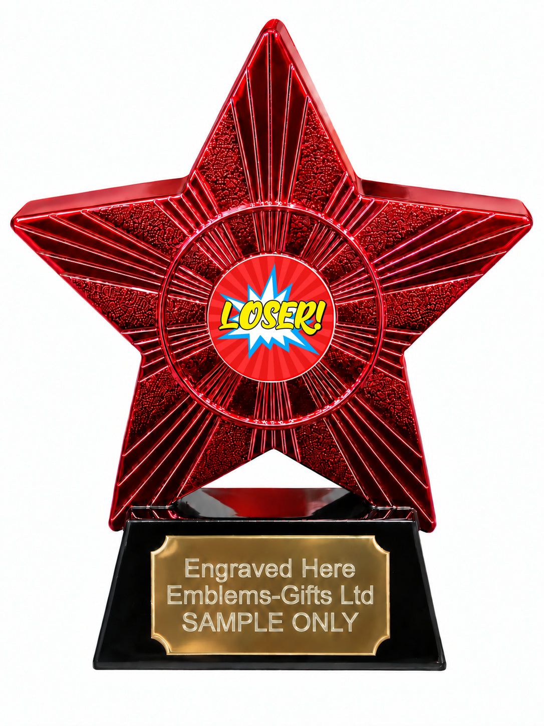 Red Superstar Loser Resin Trophy 140 x 125mm (A13)