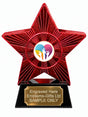 Red Superstar Helping Hands Heart Resin Trophy 140 x 125mm (A13)
