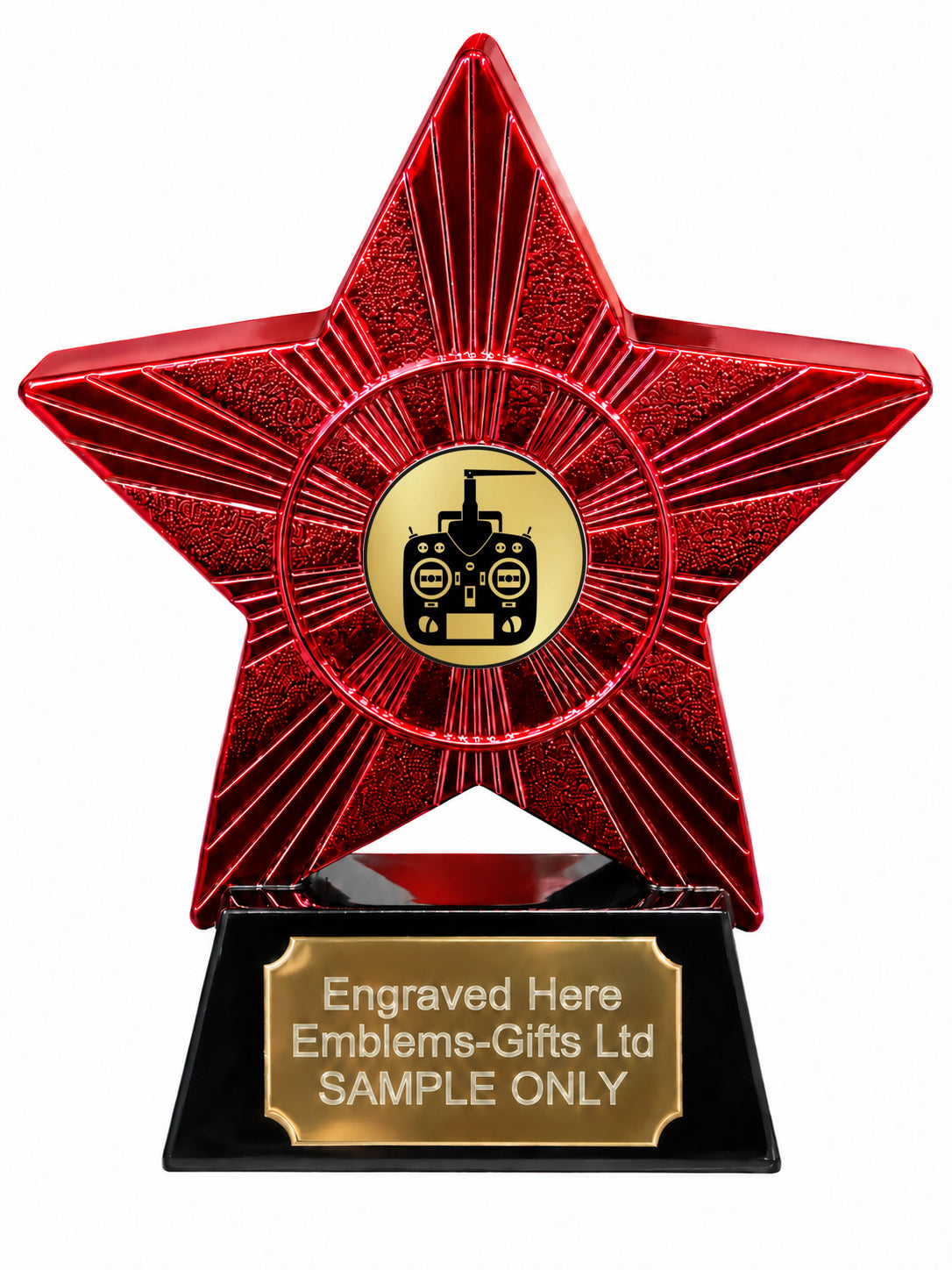 Red Superstar Radio Control Resin Trophy 140 x 125mm (A13)