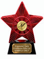 Red Superstar Hairdressing Scissors and Comb Resin Trophy 140 x 125mm (A13)