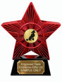Red Superstar Poodle Silhouette Resin Trophy 140 x 125mm (A14)