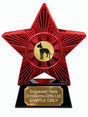 Red Superstar Great Dane Silhouette Resin Trophy 140 x 125mm (A14)