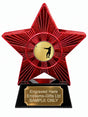 Red Superstar Male Hammer Throw Resin Trophy 140 x 125mm (A14)