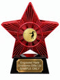 Red Superstar Female Hammer Throw Resin Trophy 140 x 125mm (A14)