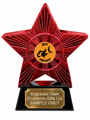 Red Superstar Halloween Best Dressed Resin Trophy 140 x 125mm (A14)