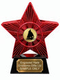 Red Superstar Sailing Boat Silhouette Resin Trophy 140 x 125mm (A14)
