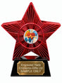 Red Superstar Health and Fitness Resin Trophy 140 x 125mm (A14)