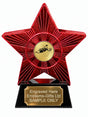 Red Superstar Football Goalkeeper Resin Trophy 140 x 125mm (A14)