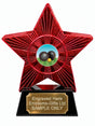 Red Superstar Lawn Bowls Resin Trophy 140 x 125mm (A14)