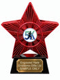 Red Superstar Male 5K Runner Resin Trophy 140 x 125mm (A14)