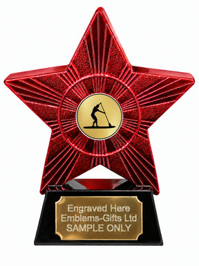 Red Superstar Stand Up Paddleboarding Resin Trophy 140 x 125mm (A15)