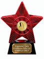 Red Superstar Pole Vault Resin Trophy 140 x 125mm (A15)
