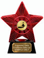 Red Superstar Poo on a Plate Resin Trophy 140 x 125mm (A15)