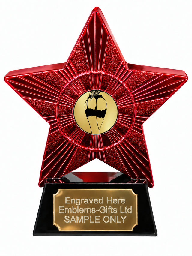 Red Superstar Lingerie Resin Trophy 140 x 125mm (A15)