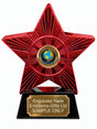 Red Superstar Geography Globe Resin Trophy 140 x 125mm (A15)