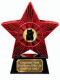Red Superstar Lucky Cat Resin Trophy 140 x 125mm (A15)