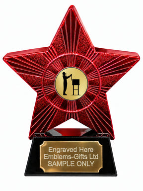 Red Superstar Beekeeping Resin Trophy 140 x 125mm (A16)