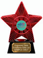 Red Superstar Triathlon Colour Resin Trophy 140 x 125mm (A16)