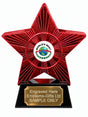 Red Superstar World's Best Sister Globe Resin Trophy 140 x 125mm (A17)