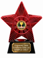 Red Superstar Sports Day Cup Resin Trophy 140 x 125mm (A2) with small Sports Day Cup centre