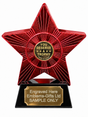 Red Superstar You Deserve a Trophy Resin Trophy 140 x 125mm (A2) with small You Deserve a Trophy centre