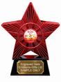 Red Superstar In Love With You Grinning Resin Trophy 140 x 125mm (A2) with small In Love With You Grinning centre
