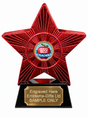 Red Superstar Worlds Best Teacher Resin Trophy 140 x 125mm (A2)
