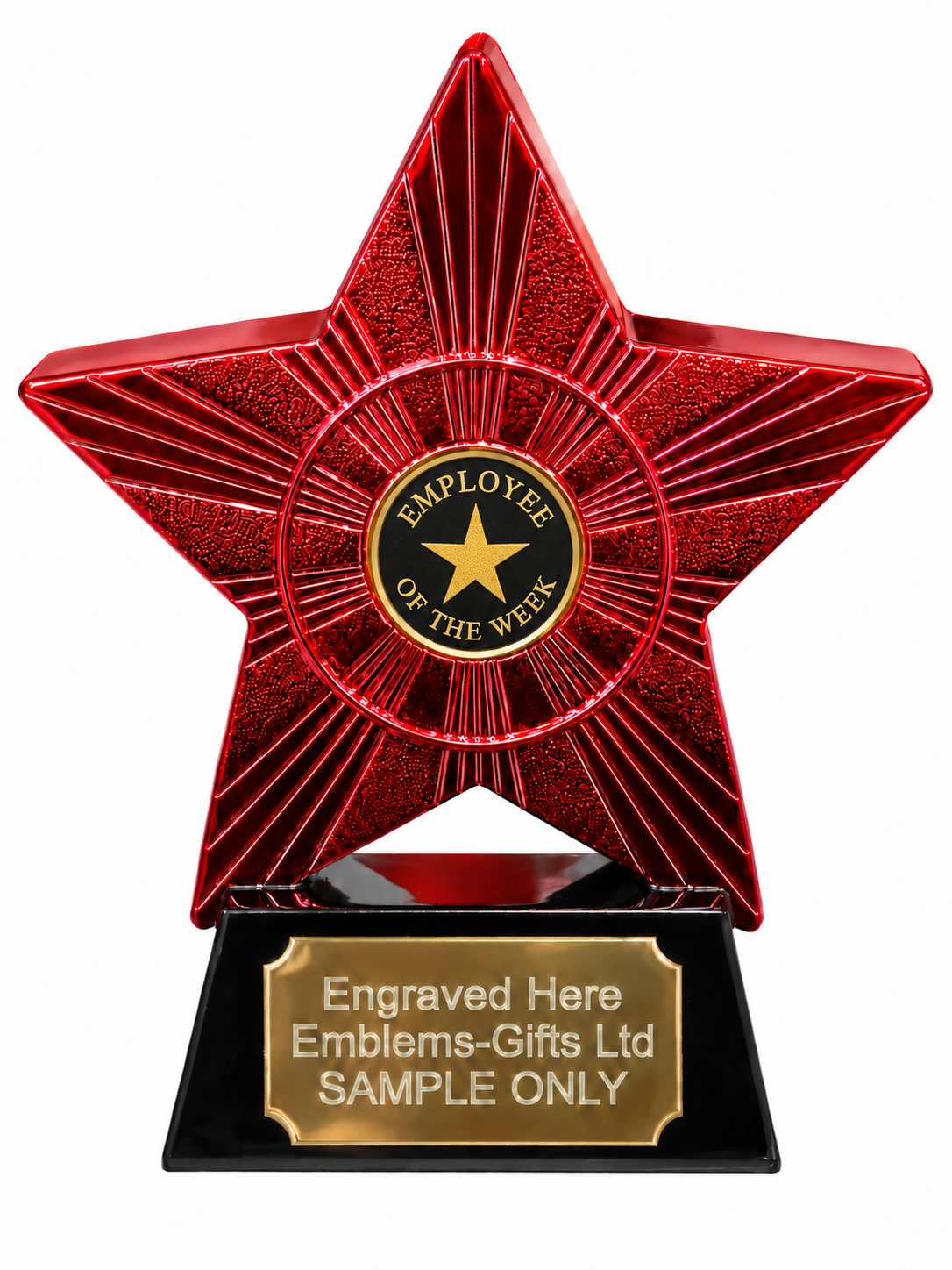 Red Superstar Employee of the Week Resin Trophy 140 x 125mm (A2)