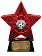 Red Superstar Football Player of the Week Resin Trophy 140 x 125mm (A25)