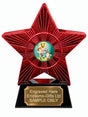 Red Superstar Junior Football Celebration Resin Trophy 140 x 125mm (A25)