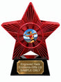 Red Superstar Female Javelin Resin Trophy 140 x 125mm (A26)