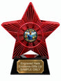 Red Superstar Male Football Player of the Match Resin Trophy 140 x 125mm (A26)