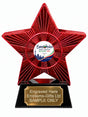 Red Superstar Eurovision Bulgaria 2027 Design Resin Trophy 140 x 125mm (A29)