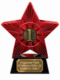 Red Superstar 1st Place Sunburst Resin Trophy 140 x 125mm (A3)