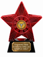 Red Superstar Steering Wheel Resin Trophy 140 x 125mm (A3)