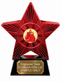 Red Superstar Red Boxing Gloves Resin Trophy 140 x 125mm (A3)