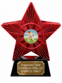 Red Superstar Cricket Fielder Resin Trophy 140 x 125mm (A3)