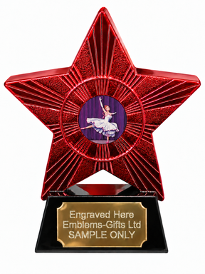 Red Superstar Ballet Dancer Purple Resin Trophy 140 x 125mm (A3)