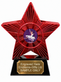 Red Superstar Ballet Dancer Purple Resin Trophy 140 x 125mm (A3)