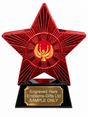 Red Superstar Winged Victory Resin Trophy 140 x 125mm (A3)