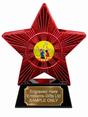 Red Superstar Volleyball Match Resin Trophy 140 x 125mm (A3)