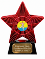 Red Superstar Male Gymnast Resin Trophy 140 x 125mm (A3)