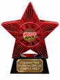 Red Superstar Hip Hop Dance Resin Trophy 140 x 125mm (A3)