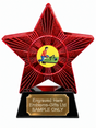 Red Superstar Table Bowls Resin Trophy 140 x 125mm (A3)