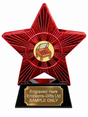 Red Superstar Bagatelle Resin Trophy 140 x 125mm (A3)