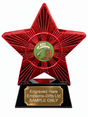 Red Superstar Western Cowboy Resin Trophy 140 x 125mm (A3)